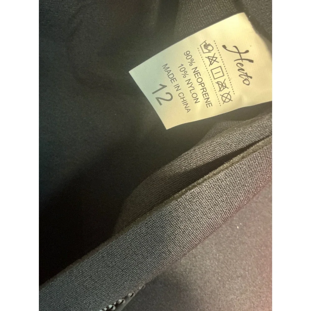 Hevto Wetsuit Shorty Kids Size 12 Black Pink New 2mm Neoprene Front Zip 1521